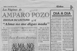 "Alma, no me digas nada"  [artículo] Amparo Pozo.
