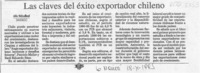 Las claves del éxito exportador chileno  [artículo] Julio Nahuelhual.
