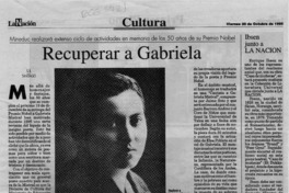 Recuperar a Gabriela  [artículo] L. L.