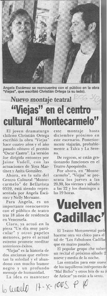 "Viejas" en el centro cultural "Montecarmelo"  [artículo].
