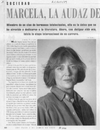 Marcela, la audaz de las Serrano  [artículo] Jimena Villegas.