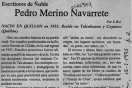 Pedro Merino Navarrete  [artículo] C. R. I.