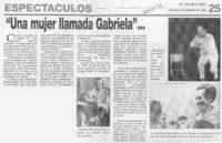 "Una mujer llamada Gabriela --"  [artículo]