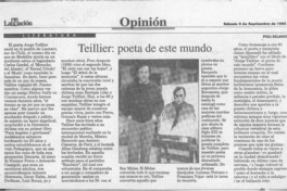 Teillier, poeta de este mundo  [artículo] Poli Délano.