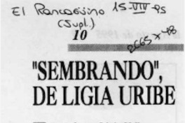 "Sembrando", de Ligia Uribe  [artículo].