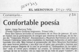 Confortable poesía  [artículo] Carlos León.