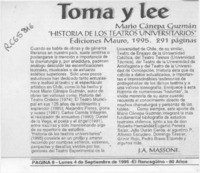 Historia de los teatros universitarios  [artículo] J. A. Massone.