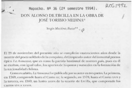 Don Alonso de Ercilla en la obra de José Toribio Medina