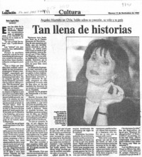 Tan llena de historias  [artículo] María Eugenia Meza.