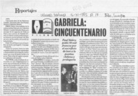 Gabriela, cincuentenario  [artículo] Filebo.