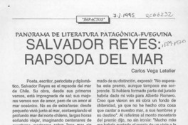 Salvador Reyes, rapsoda del mar  [artículo] Carlos Vega Letelier.
