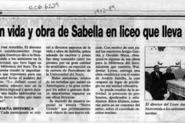 Recordaron vida y obra de Sabella en liceo que lleva su nombre  [artículo].