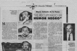 Marco Antonio de la Parra "He recuperado mi humor negro"  [artículo] Mireya Seguel B.