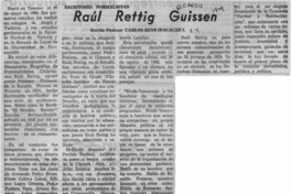 Raúl Rettig Guissen  [artículo] Carlos René Ibacache.
