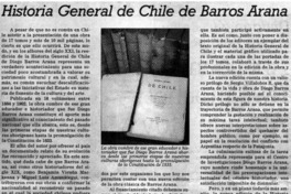 Historia General de Chile de Barros Arana