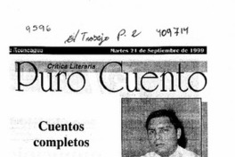 Cuentos completos  [artículo] Tomás Aguirre Soto