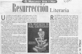 Resurrección literaria  [artículo] Pedro Pablo Guerrero