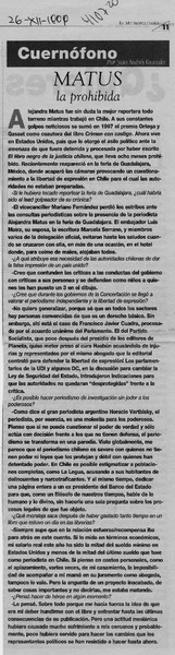 Matus, la prohibida  [artículo] Juan Andrés Guzmán