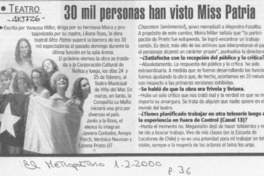 30 mil personas han visto Miss Patria  [artículo]