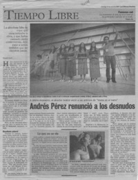 Andrés Pérez renunció a los desnudos  [artículo] Marietta Santi
