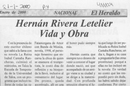 Hernán Rivera Letelier vida y obra  [artículo]
