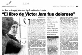 "El libro de Víctor Jara fue doloroso"  [artículo] Andrés Gómez B.