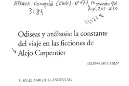 Odiseas y anábasis, la constante del viaje en las ficciones de Alejo Carpentier  [artículo] Selena Millares