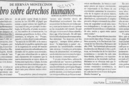 Un libro sobre derechos humanos  [artículo] Sergio Ramón Fuentealba