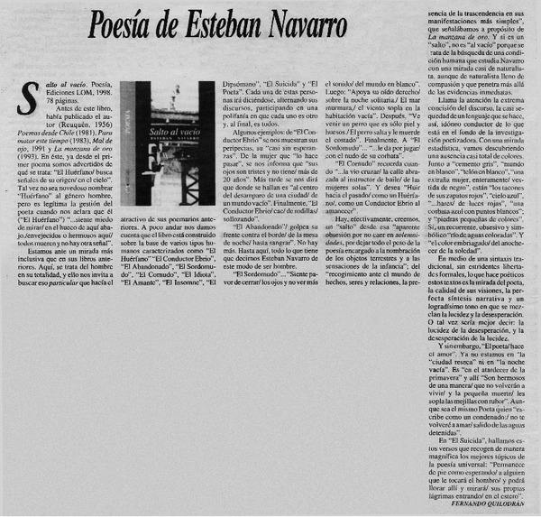 Poesía de Esteban Navarro
