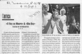 "El Rey se muere & "Ubu Rey"  [artículo] Carola Oyarzún