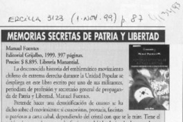 Memorias secretas de patria y libertad  [artículo] Gloria Guerra