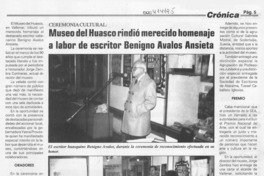 Museo del Huasco rindió merecido homenaje a labor de escritor Benigno Avalos Ansieta