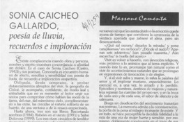 Sonia Caicheo Gallardo  [artículo] Juan Antonio Massone