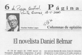 El novelista Daniel Belmar  [artículo] Marino Muñoz Lagos
