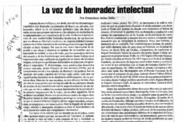 La voz de la honradez intelectual  [artículo] Francisco Arías Solis