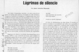 Lágrimas de silencio  [artículo] Juan Antonio Massone