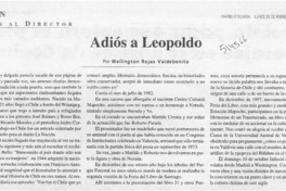 Adiós a Leopoldo  [artículo] Wellington Rojas Valdebenito