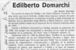 Edilberto Domarchi  [artículo] Ramón Riquelme