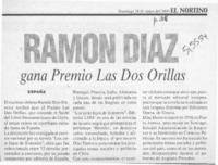 Ramón Díaz gana premio Las Dos Orillas  [artículo]