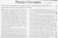 Premio Cervantes  [artículo]