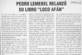 Pedro Lemebel relanzó su libro "Loco Afán"  [artículo]