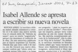 Isabel Allende se apresta a escribir su nueva novela  [artículo]