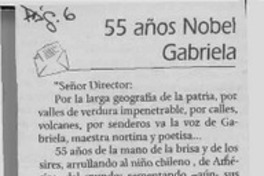 55 años Nobel Gabriela  [artículo] Juan Meza Sepúlveda