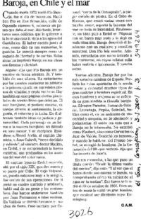 Baroja, en Chile y el mar  [artículo] G. A. M.