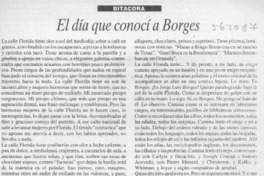 El día que conocí a Borges