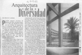 Arquitectura de la diversidad  [artículo] Miguel Laborde