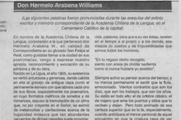Don Hermelo Arabena Williams  [artículo] Juan Antonio Massone