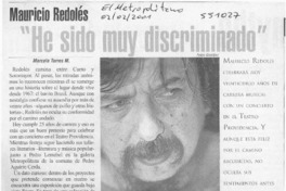 "He sido muy discriminado"  [artículo] Marcela Torres M.