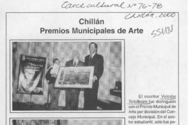 Chillán, Premios municipales de arte  [artículo]