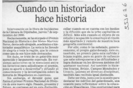 Cuando un historiador hace historia  [artículo]